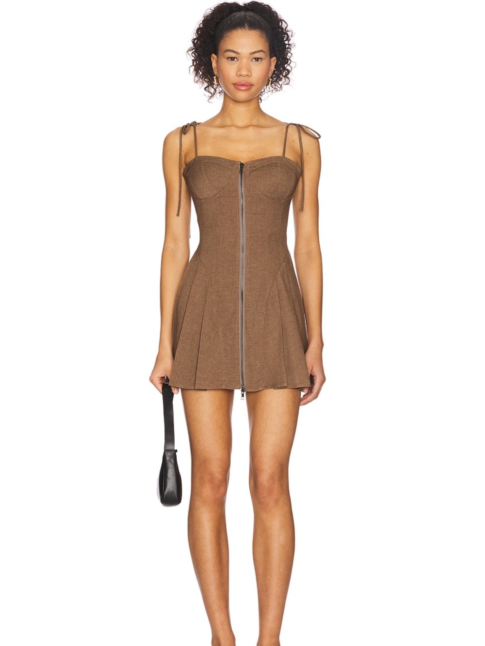 Superdown Eleanor Mini Dress in Brown